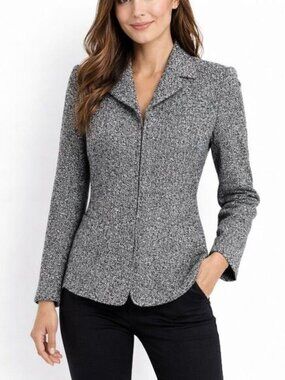 Talbots Jacket  Size 8P Jacket Gray Vintage 80s NWOT